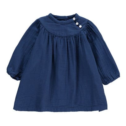 Robe Merle - Couleur Cordon Bleu - Devant Robe Bonton Merle - Couleur Cordon Bleu - tenue luxe fille