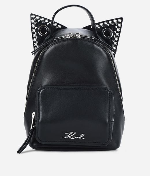 sac-a-dos-cuir-noir-karl-lagerfeld-chat-cat Luxymind ...