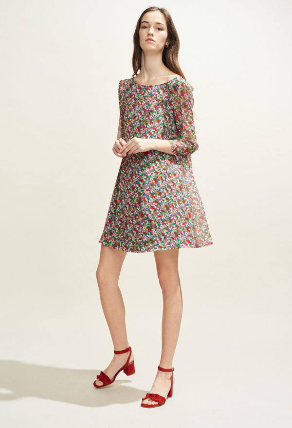 claudie pierlot robe fleurs