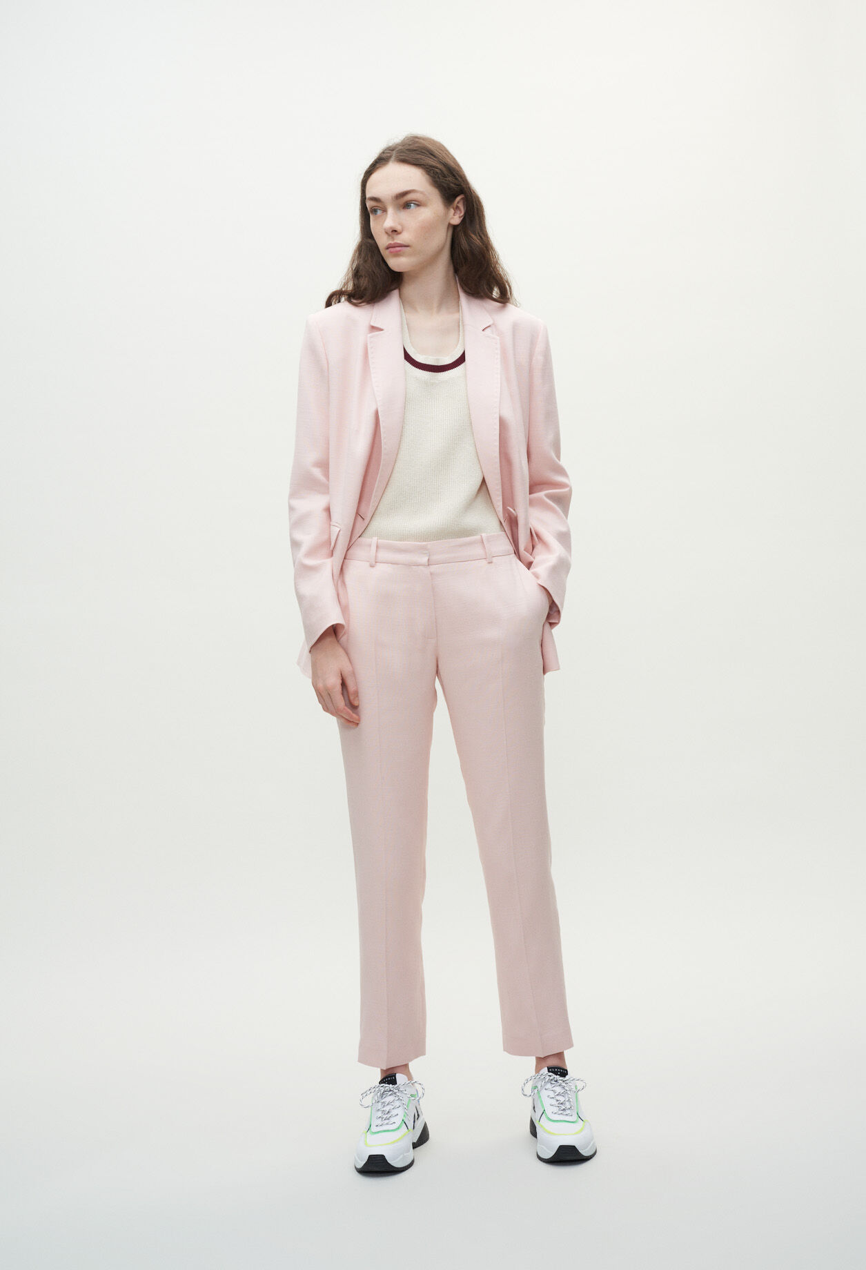 manteau printemps rose poudré