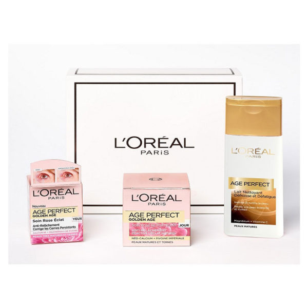 Coffret Soin Age Perfect Golden Age Coffret 3 produits Routine Anti-Relâchement et Eclat L’Oréal Paris