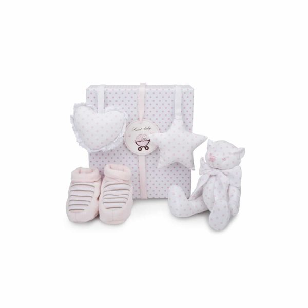 Ensemble cadeau bébé ours en tissu rose – BebeDeParis