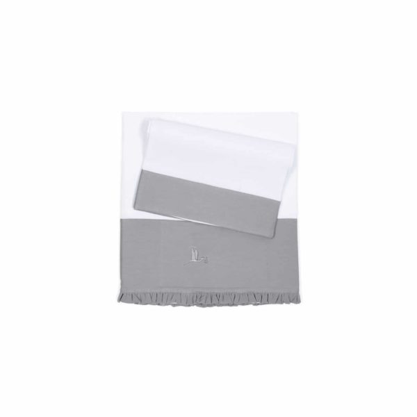 Lot pour le lit du bébé gris - BebeDeParis