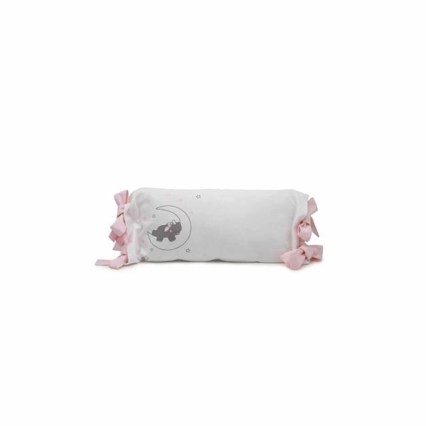 Oreiller personnalisé (prénom bébé et éléphant) rose - BebeDeParis