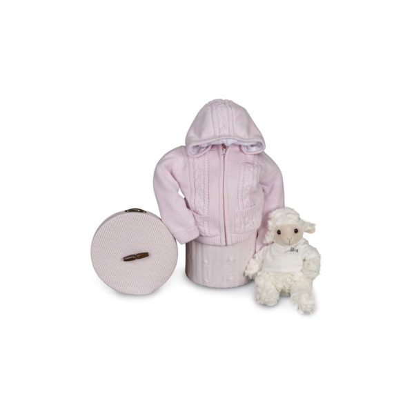 Panier naissance bon temps (veste polaire) rose - BebeDeParis