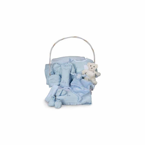 Panier naissance complet sérénité bleu - BebeDeParis