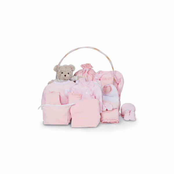 Panier naissance songe classique rose – BebeDeParis