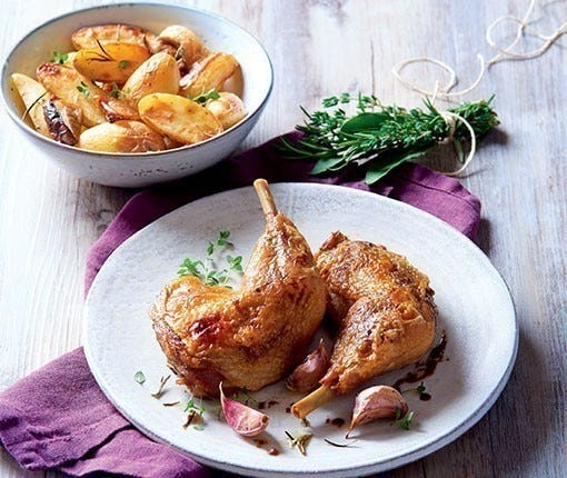 Cuisses de volaille fermière confites à la graisse de canard-Comtesse du Barry