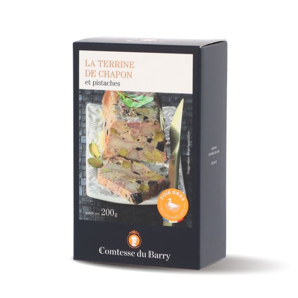 Terrine de chapon et pistaches 200g (20% de foie gras)-Comtesse du Barry