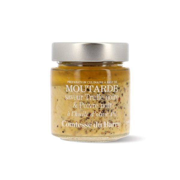 Moutarde saveur truffe noire & poivre noir à l’huile d’olive 4%-Comtesse du Barry