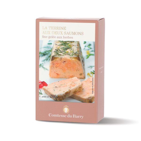 Terrine aux deux saumons, fine gelée aux herbes-Comtesse du Barry