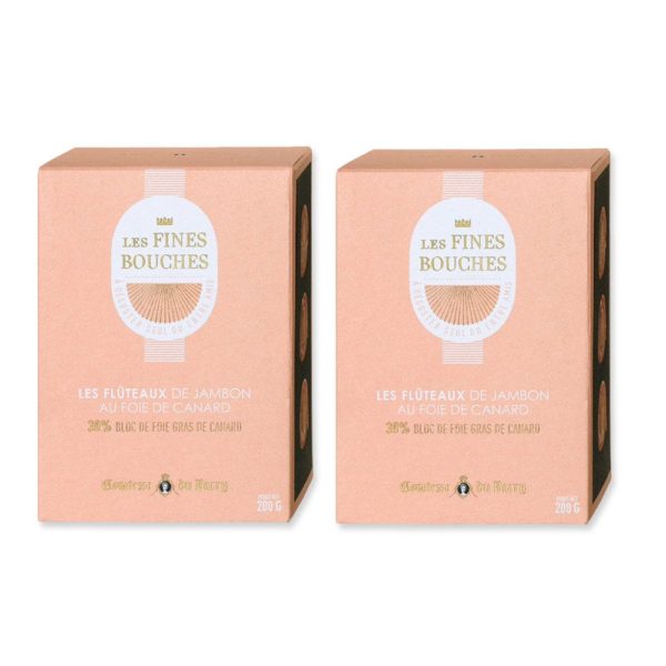 Lot de 2 flûteaux de jambon au foie de canard 200g-Comtesse du Barry