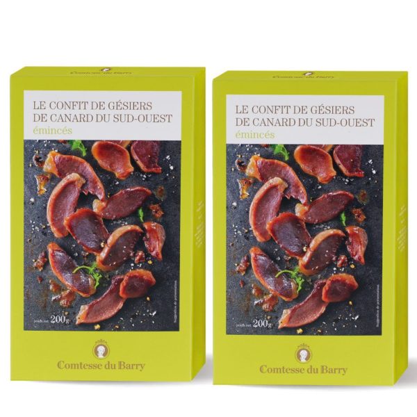 Lot de 2 Confits de gésiers de canard du Sud-Ouest émincés-Comtesse du Barry