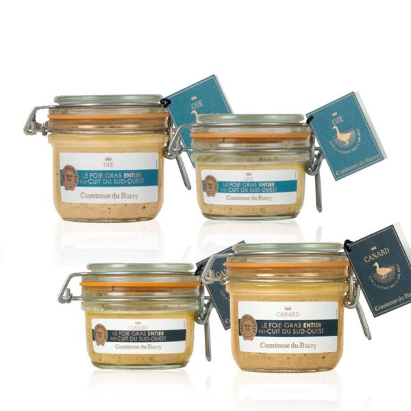 L’assortiment de foie gras mi-cuit de Canard et d’Oie-Comtesse du Barry
