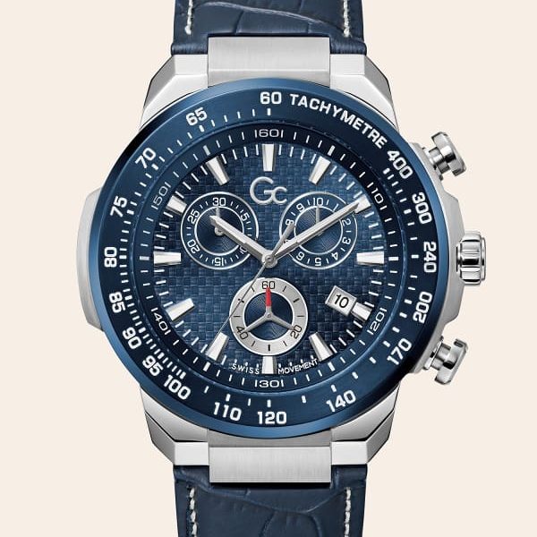Montre Gc Chronographe En Cuir – Guess