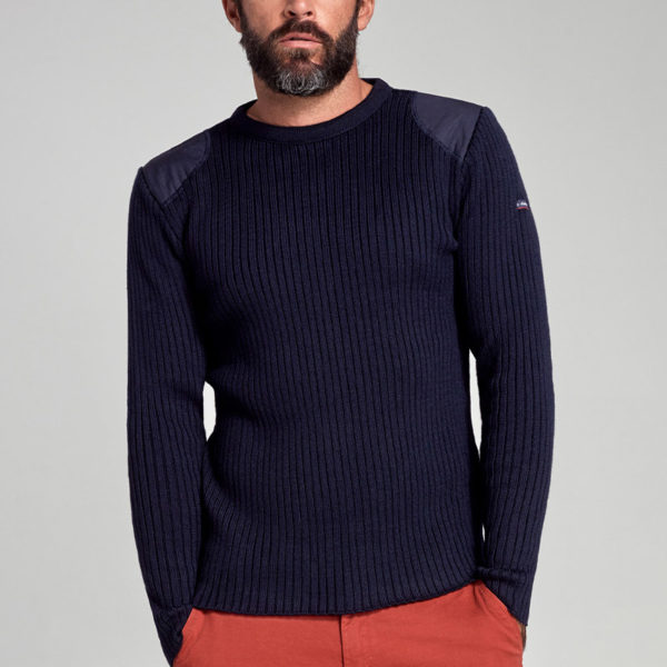 ARMOR-LUX Pull marin "Binic" - laine et acrylique Homme Rich Navy XXXXL