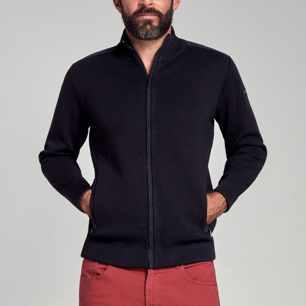 ARMOR-LUX Cardigan - maille haute densité Homme Noir XXXXL