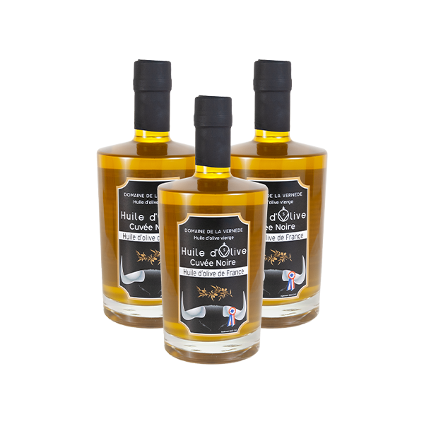 La Vernède Huile d’olives – Cuvée Noire – 3 Bouteilles 500ml