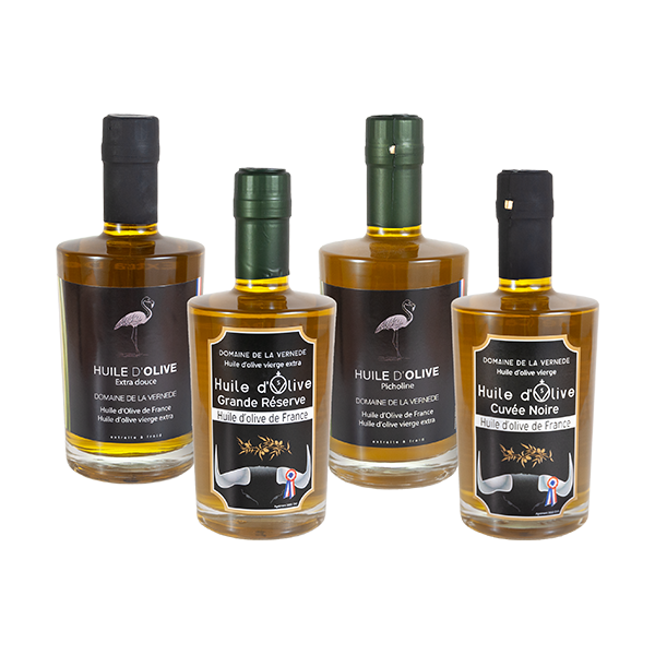 La Vernède Huile d’olives – 4 cuvées – Pack 4 saveurs – 4x350ml
