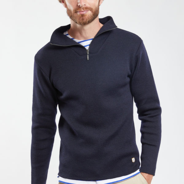 ARMOR-LUX Pull camionneur "Guisseny" - laine Homme Navire 3XL