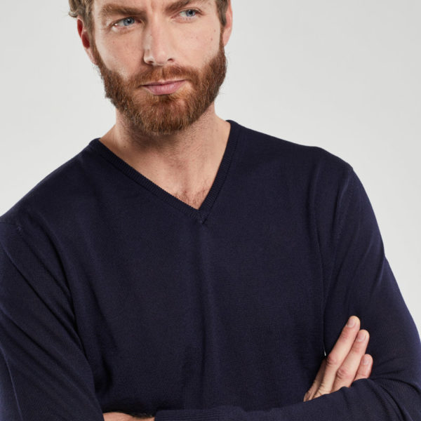 ARMOR-LUX Pull "Noyal" - laine mérinos Homme Navire 3XL