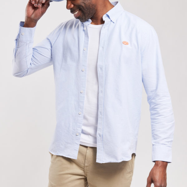ARMOR-LUX Chemise coupe droite Héritage - coton Homme bleu ciel 3XL