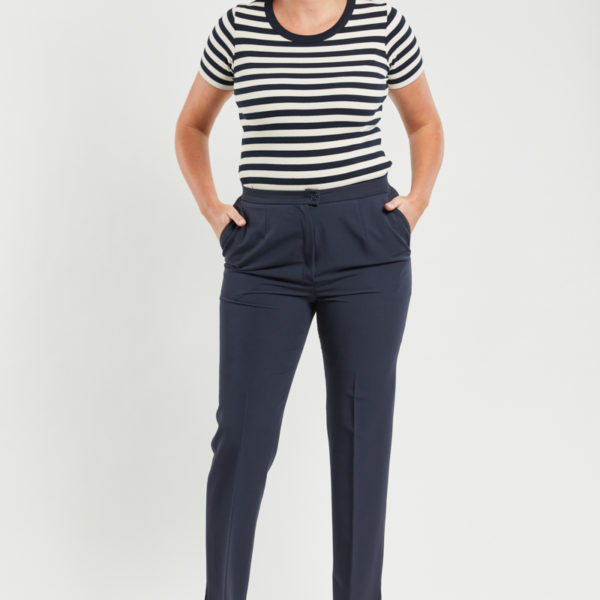 KARTING Pantalon gabardine « Disco » – bi-extensible Femme MARINE(690) XXXL – 48