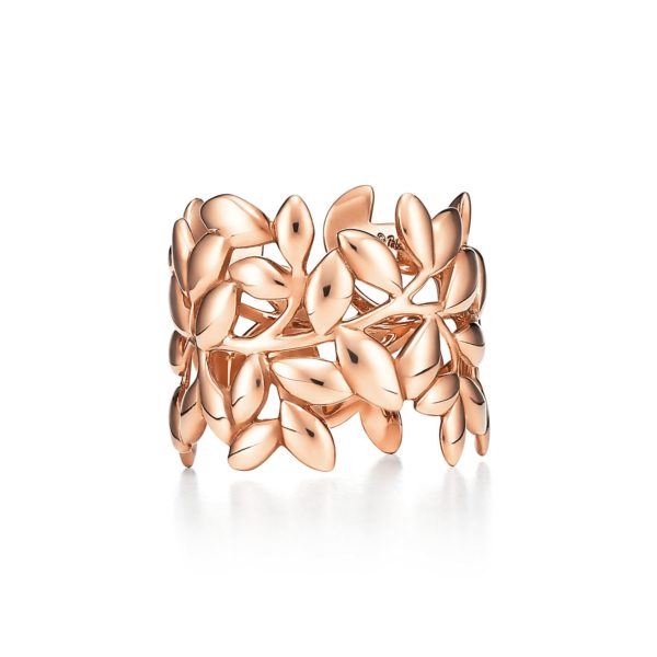 Alliance Olive Leaf Paloma Picasso en or rose 18 carats – Size 4 Tiffany & Co.