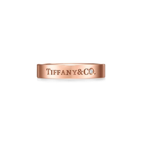 Alliance T & CO en or rose et diamant – Size 4 1/2 Tiffany & Co.