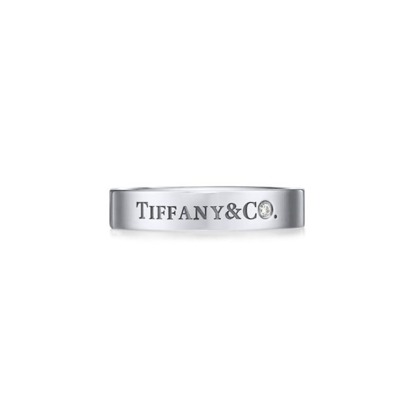 Alliance T & CO en platine 950 millièmes et diamant – Size 11 1/2 Tiffany & Co.