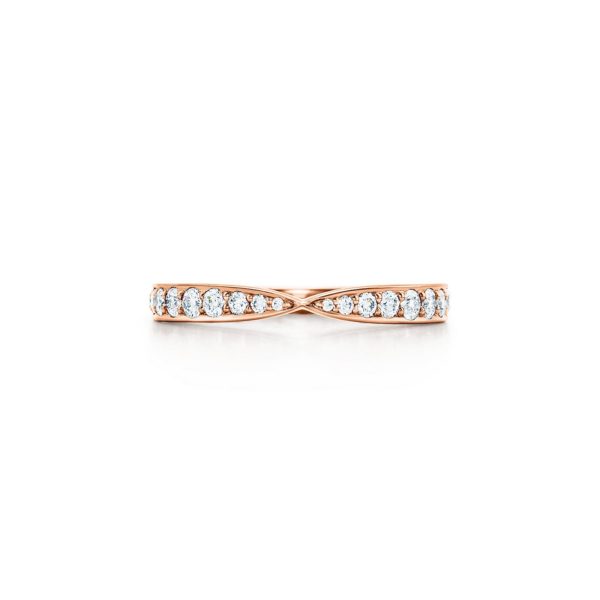 Alliance Tiffany Harmony en or rose 18 carats et diamants 1,8 mm – Size 10 Tiffany & Co.