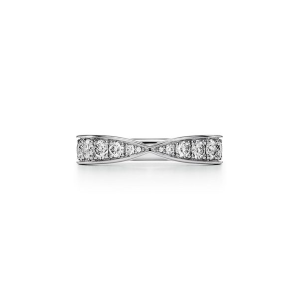 Alliance Tiffany Harmony en platine 950 millièmes et diamants 4,3 mm – Size 10 Tiffany & Co.