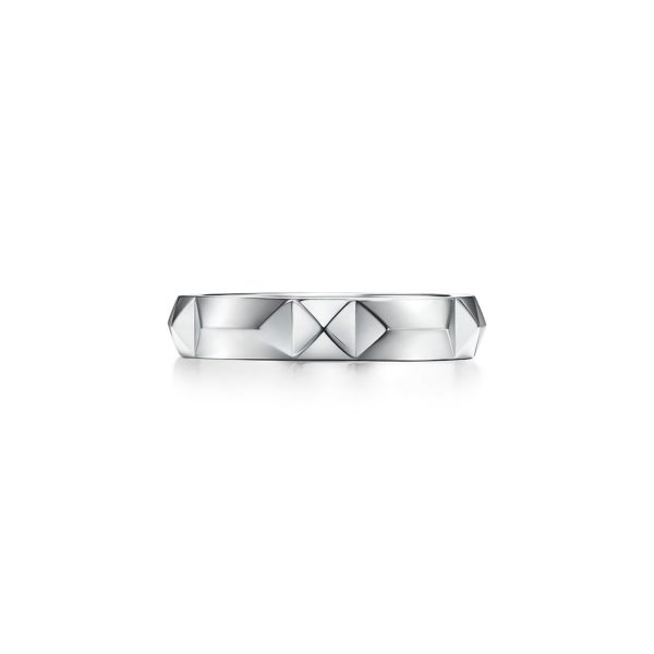 Alliance Tiffany True en platine 950 millièmes Largeur: 4 mm – Size 10 Tiffany & Co.