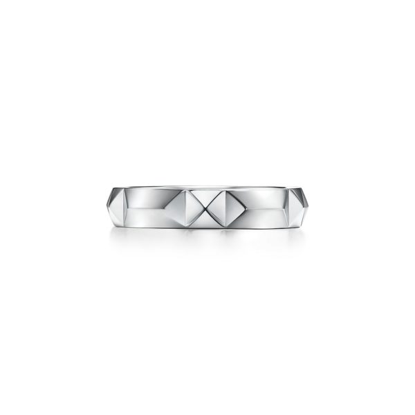 Alliance Tiffany True en platine 950 millièmes Largeur: 4 mm – Size 4 Tiffany & Co.