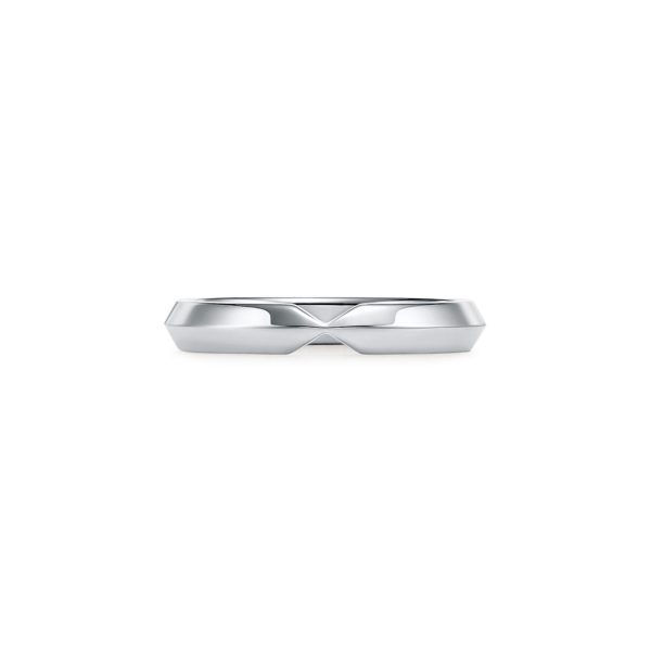 Alliance fusion Tiffany Setting, platine 950 mil Style étroit, largeur: 3 mm – Size 10 1/2 Tiffany & Co.