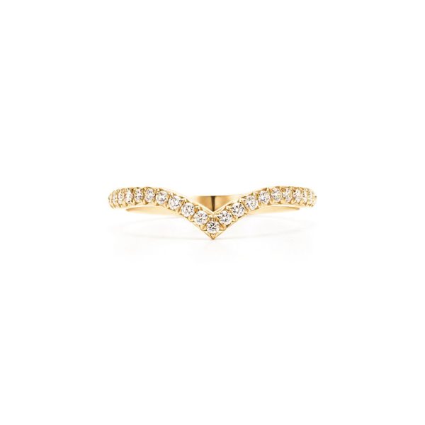 Anneau en V Tiffany Soleste en or 18 carats et diamants – Size 4 1/2 Tiffany & Co.