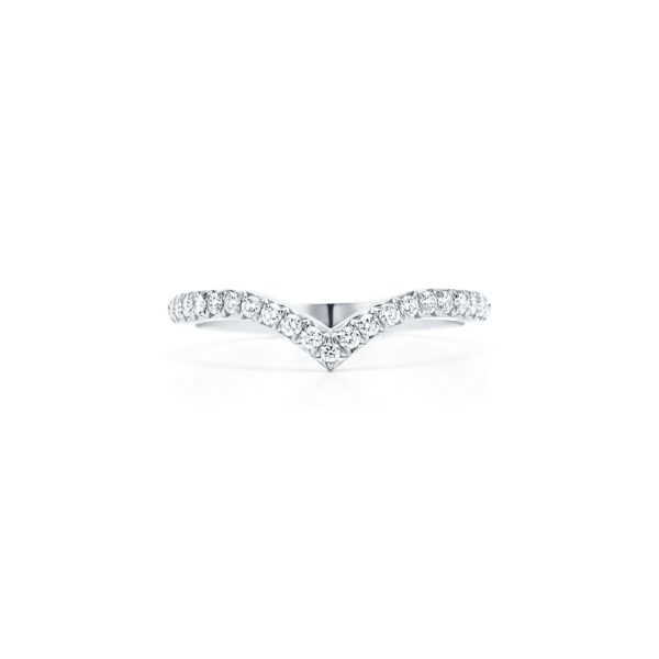 Anneau en V Tiffany Soleste en platine 950 millièmes et diamants – Size 6 1/2 Tiffany & Co.