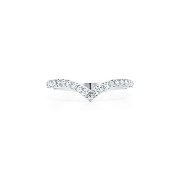 Anneau en V Tiffany Soleste en platine 950 millièmes et diamants – Size 4 1/2 Tiffany & Co.