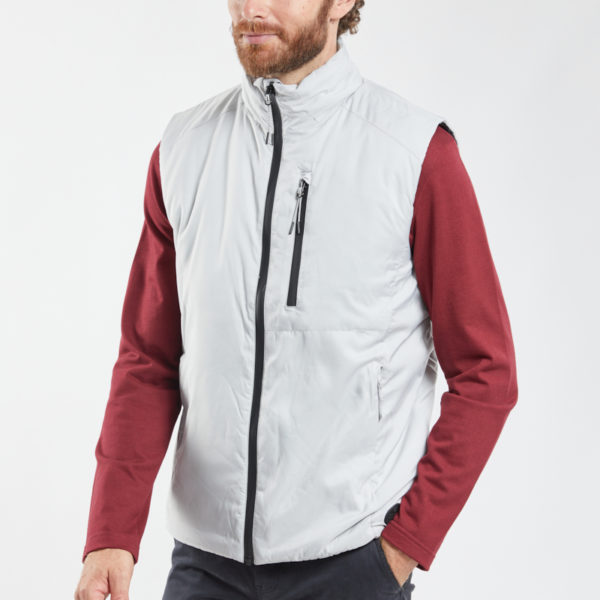 BERMUDES Blouson sans manches HASKEY - polyester recyclé Homme Granit XXXXL