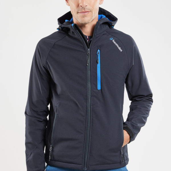 BERMUDES Veste softshell SEAHOOD Homme NAVY/COBALT XXXL