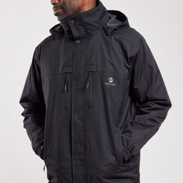 BERMUDES Parka Imper-respirante HIKER Homme NOIR XXXL