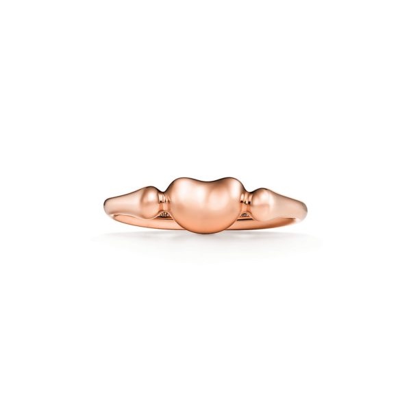 Bague Bean par Elsa Peretti en or rose 18 carats Mini – Size 4 1/2 Tiffany & Co.