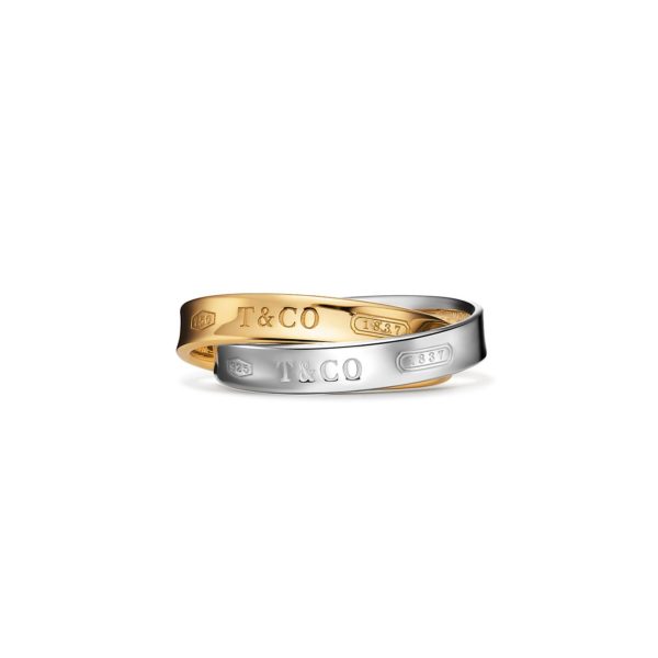 Bague Cercles entrelacés Tiffany 1837 en or jaune et argent 925 millièmes – Size 10.5 Tiffany & Co.