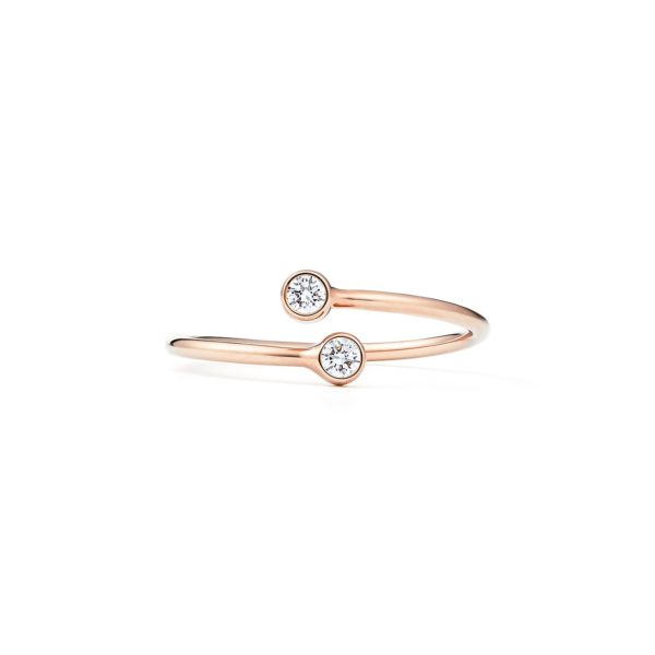 Bague Diamond Hoop Elsa Peretti en or rose 18 carats et diamants – Size 4 Tiffany & Co.