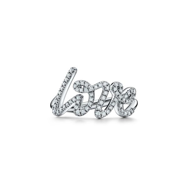 Bague Love Paloma&rsquo;s Graffiti en or blanc 18 carats et diamants Small – Size 6 1/2 Tiffany & Co.