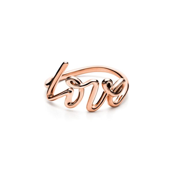 Bague Love Paloma’s Graffiti en or rose 18 carats Small – Size 4 1/2 Tiffany & Co.