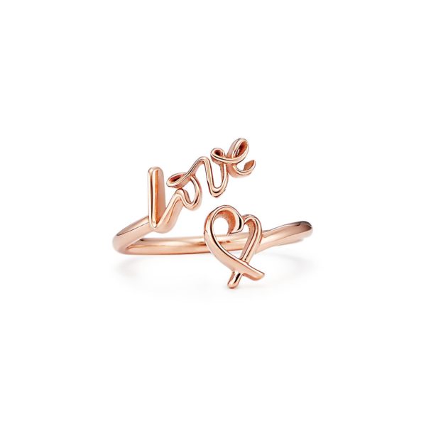 Bague Loving Heart Paloma Picasso en or rose 18 carats – Size 6 1/2 Tiffany & Co.
