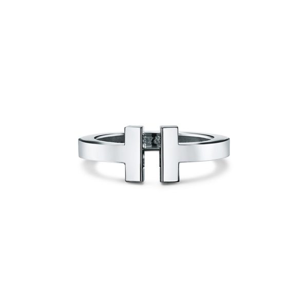 Bague Square Tiffany T en argent 925 millièmes – Size 10 1/2 Tiffany & Co.