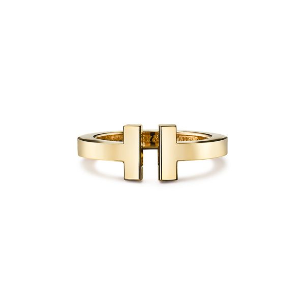Bague Square Tiffany T en or jaune 18 carats – Size 10 1/2 Tiffany & Co.