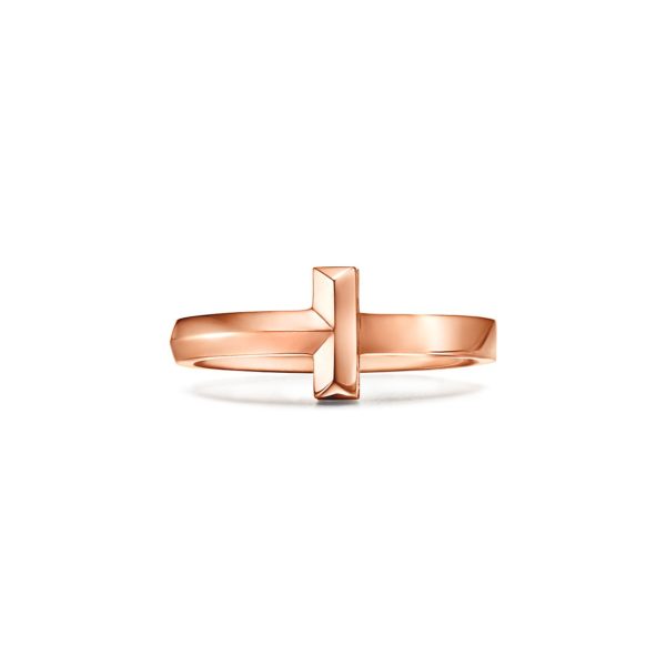 Bague T1 Tiffany T en or rose 18 carats 2,5 mm – Size 6 Tiffany & Co.